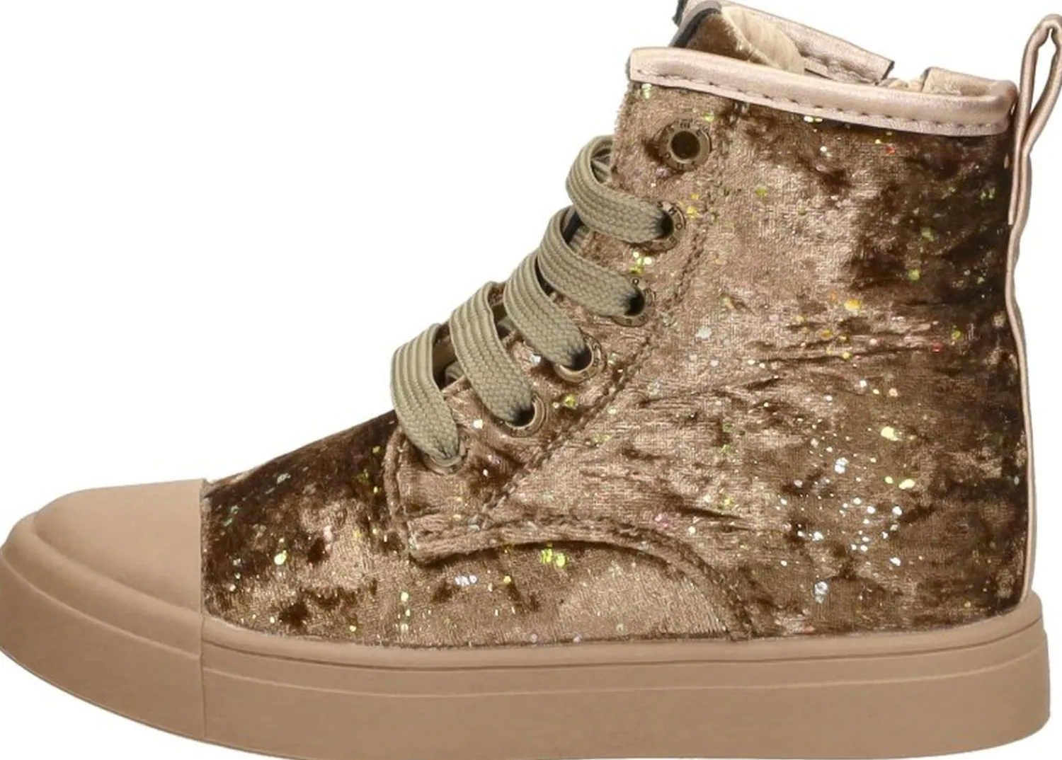 Shoesme Veterschoen hoog Goudkleur Sale