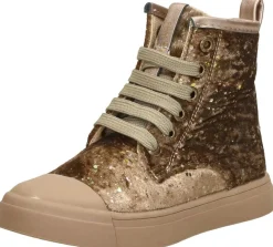 Shoesme Veterschoen hoog Goudkleur Sale
