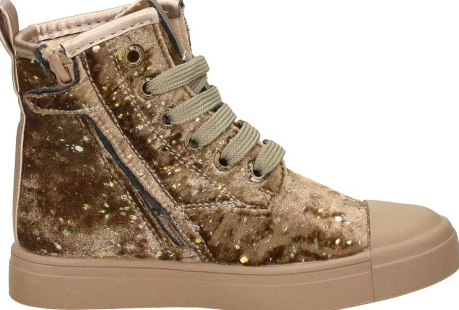 Shoesme Veterschoen hoog Goudkleur Sale