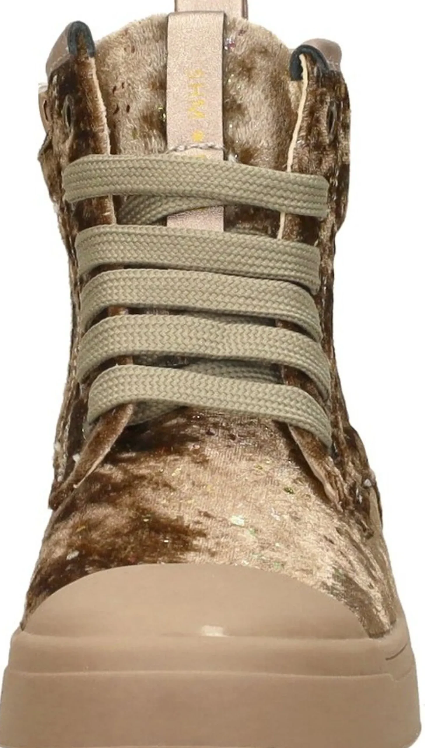 Shoesme Veterschoen hoog Goudkleur Sale