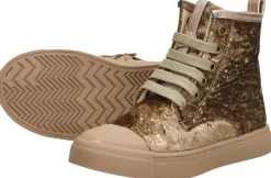 Shoesme Veterschoen hoog Goudkleur Sale
