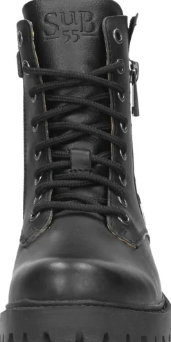 Sub55 Veterschoen hoog Zwart Fashion