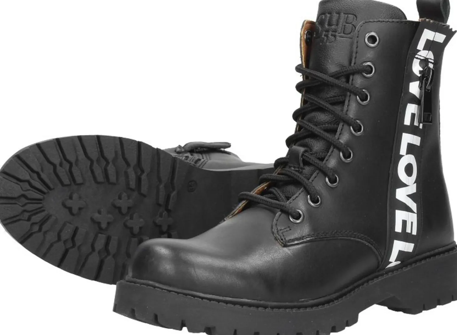 Sub55 Veterschoen hoog Zwart Fashion