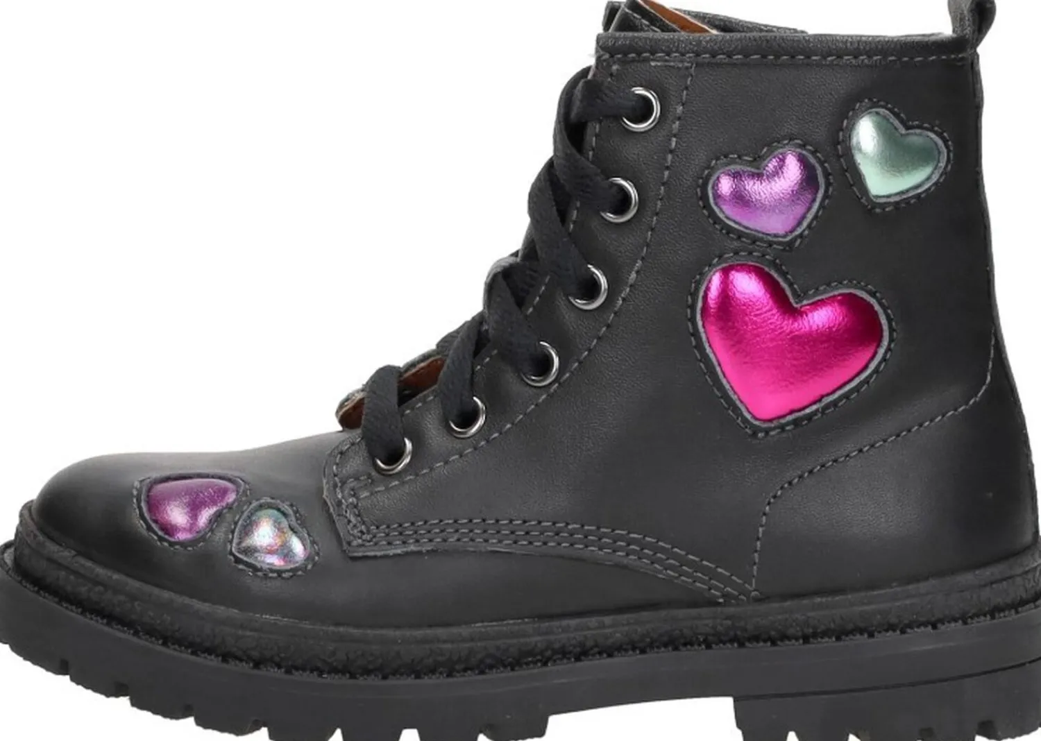 Keq Veterschoen hoog Zwart New