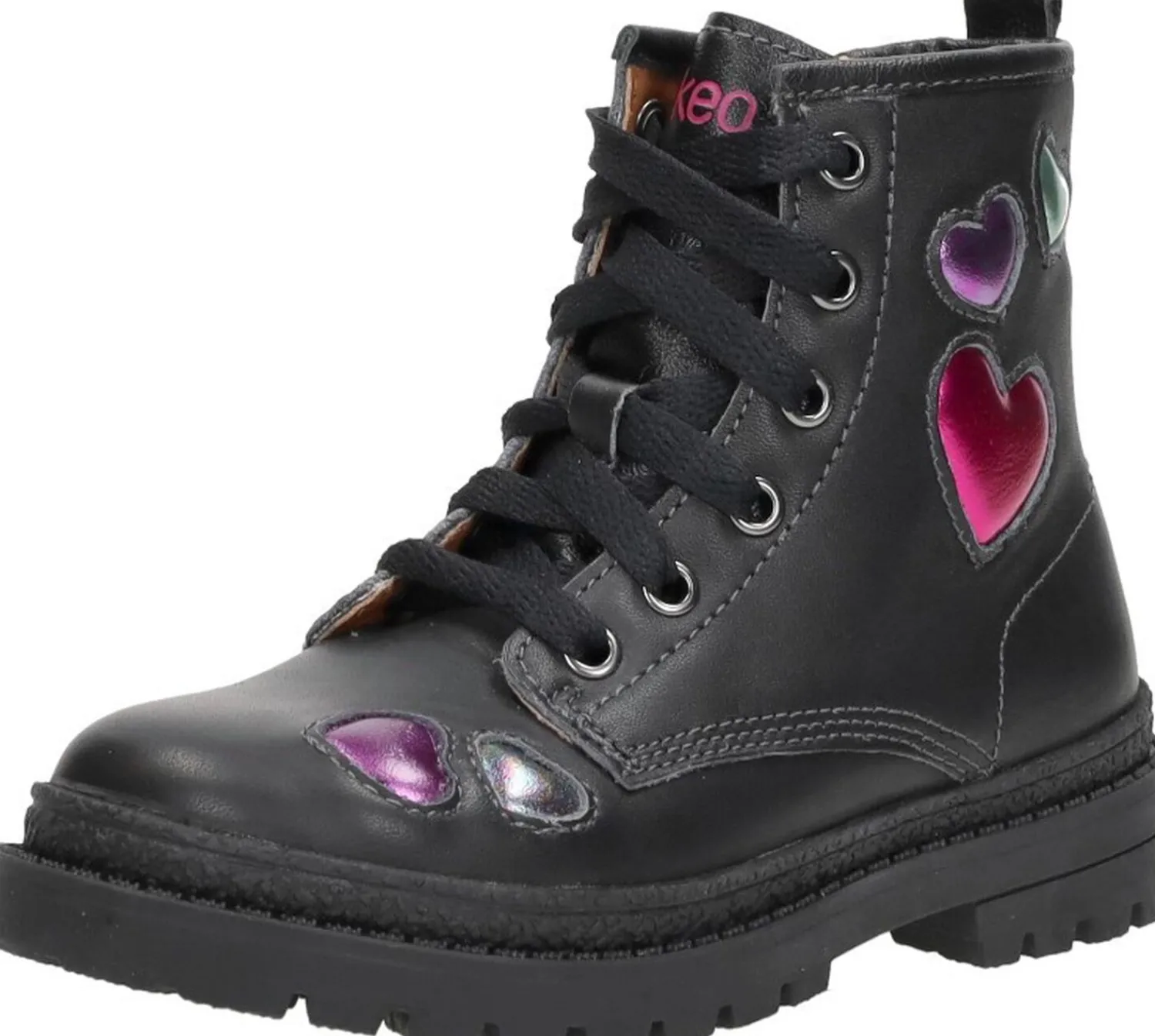 Keq Veterschoen hoog Zwart New