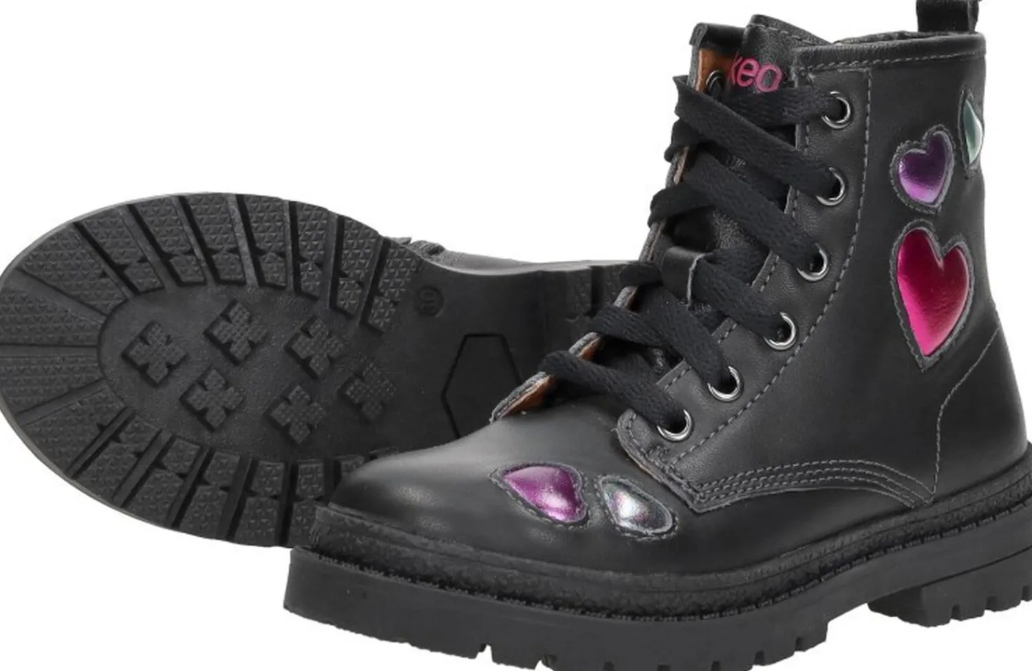Keq Veterschoen hoog Zwart New