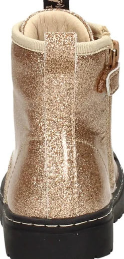 Shoesme Veterschoen hoog Goudkleur New