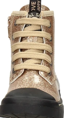 Shoesme Veterschoen hoog Goudkleur New