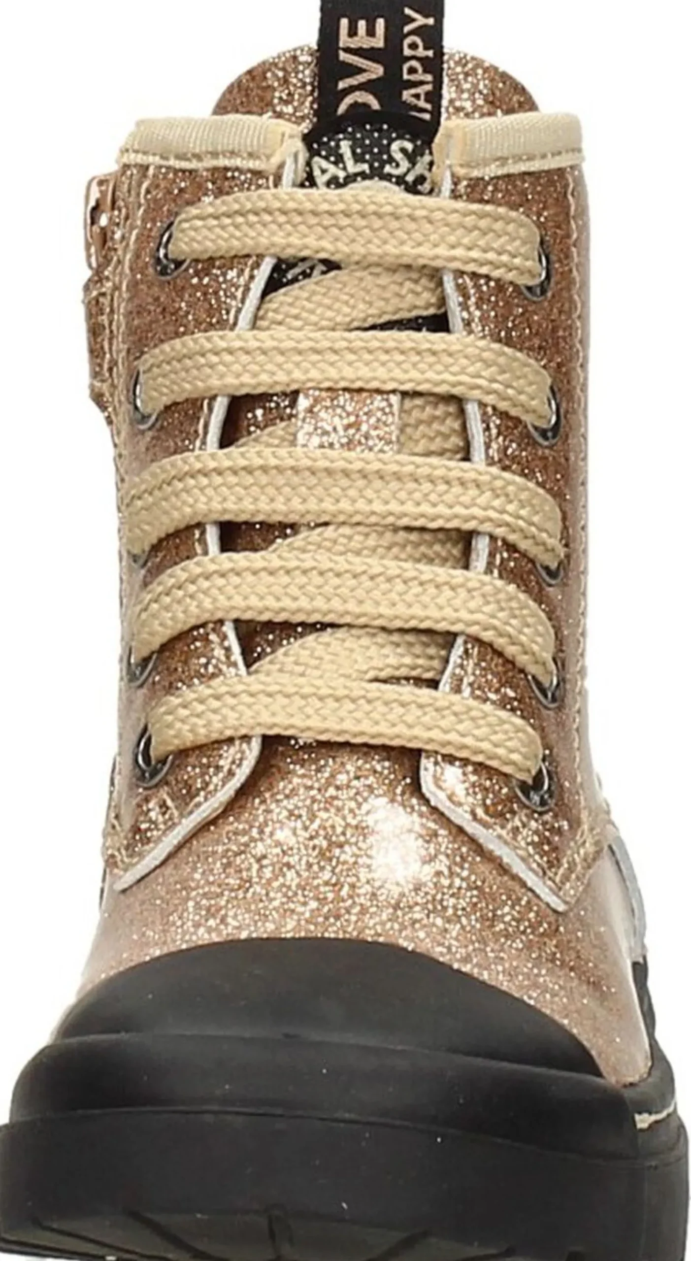 Shoesme Veterschoen hoog Goudkleur New
