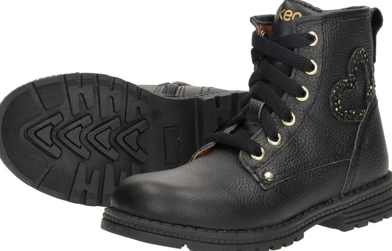 Keq Veterschoen hoog Zwart Clearance