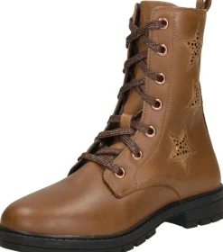Keq Veterschoen hoog Cognac New