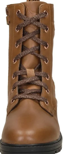 Keq Veterschoen hoog Cognac New
