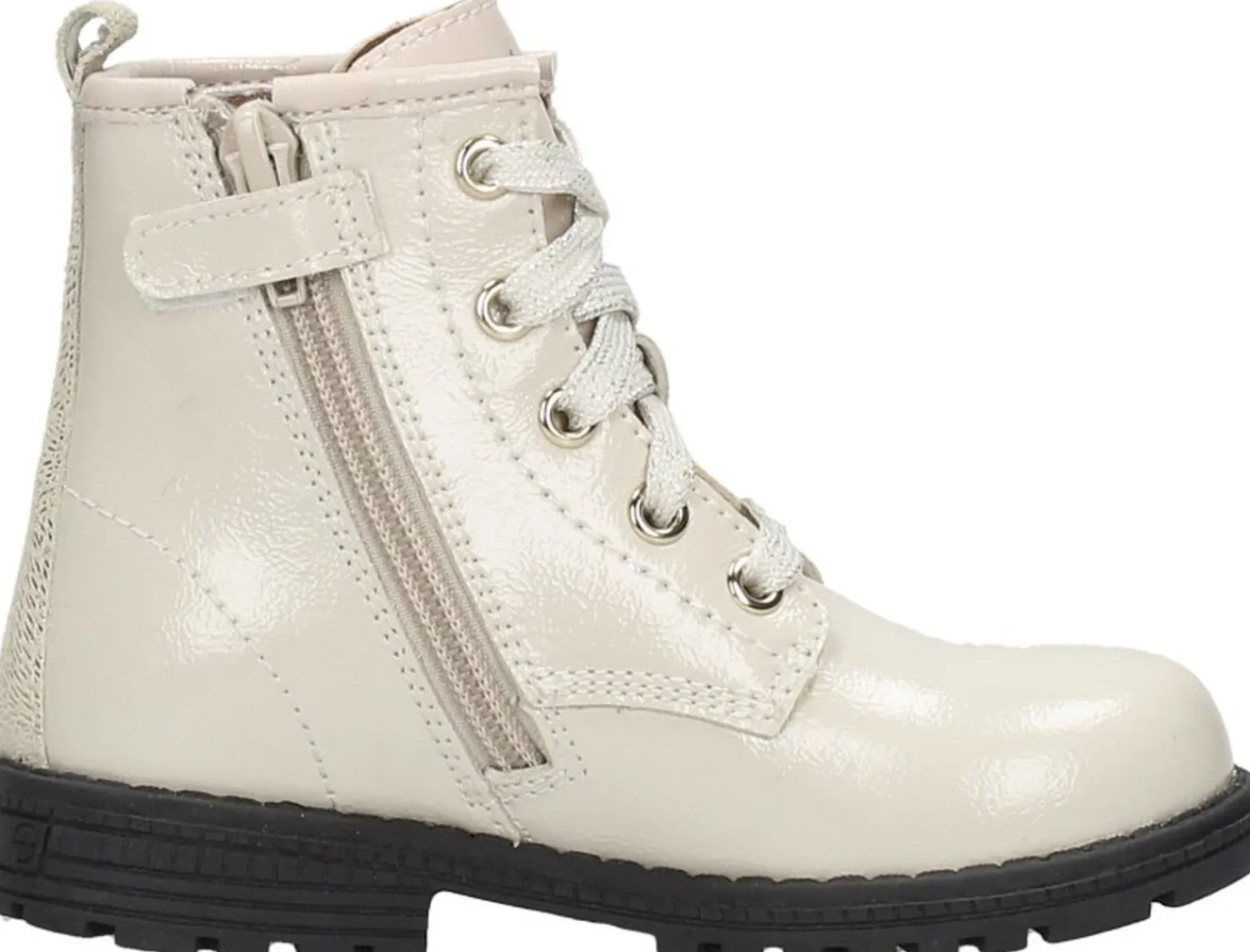 Keq Veterschoen hoog Gebroken wit Fashion