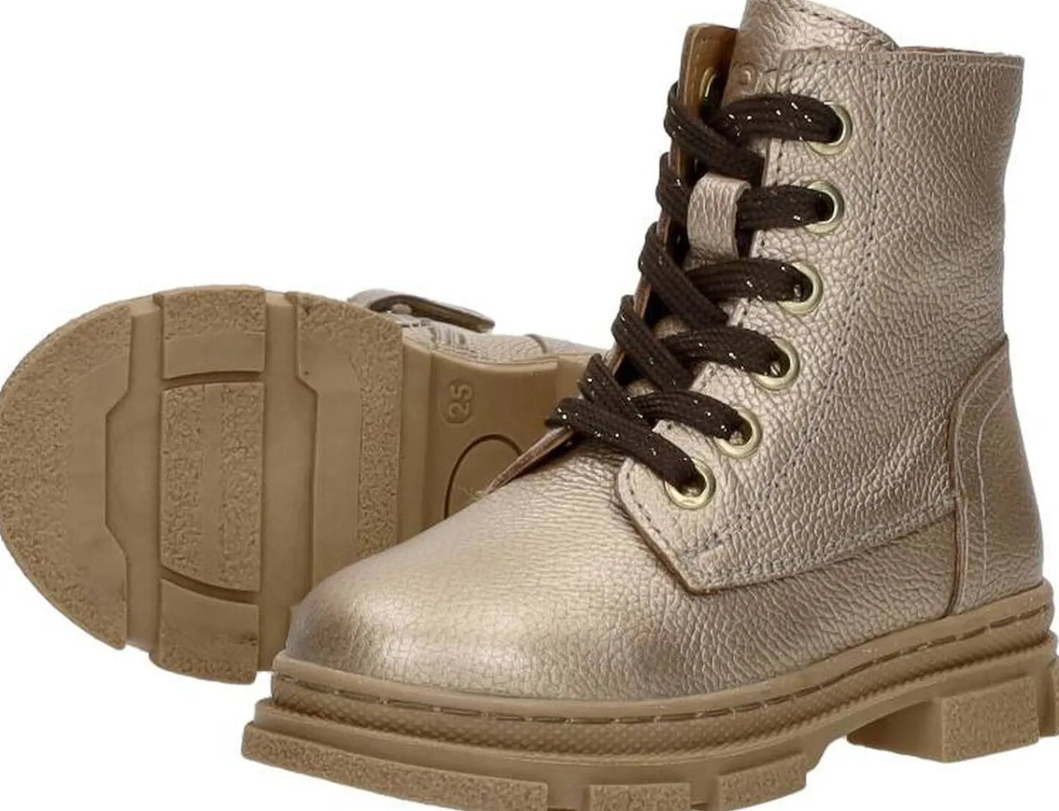 Keq Veterschoen hoog Goudkleur Clearance