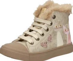 Shoesme Veterschoen hoog Goudkleur Sale