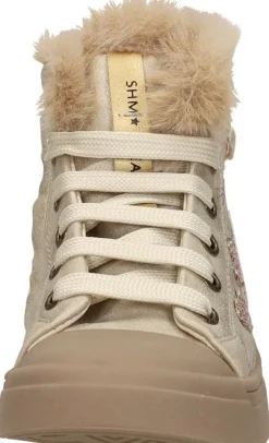 Shoesme Veterschoen hoog Goudkleur Sale