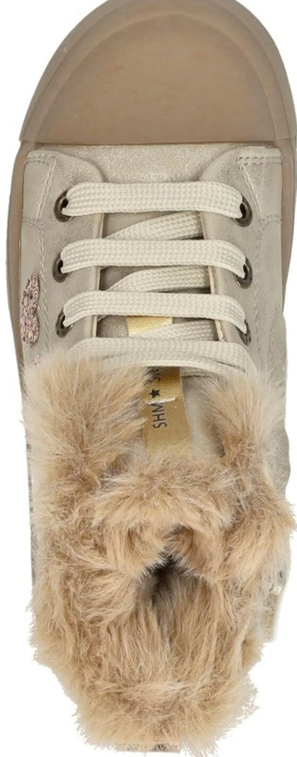 Shoesme Veterschoen hoog Goudkleur Sale