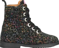 Develab Veterschoen hoog Zwart Fashion