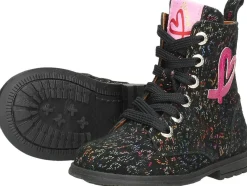 Develab Veterschoen hoog Zwart Fashion