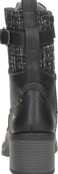 Mustang Veterschoenen Hak Zwart Sale