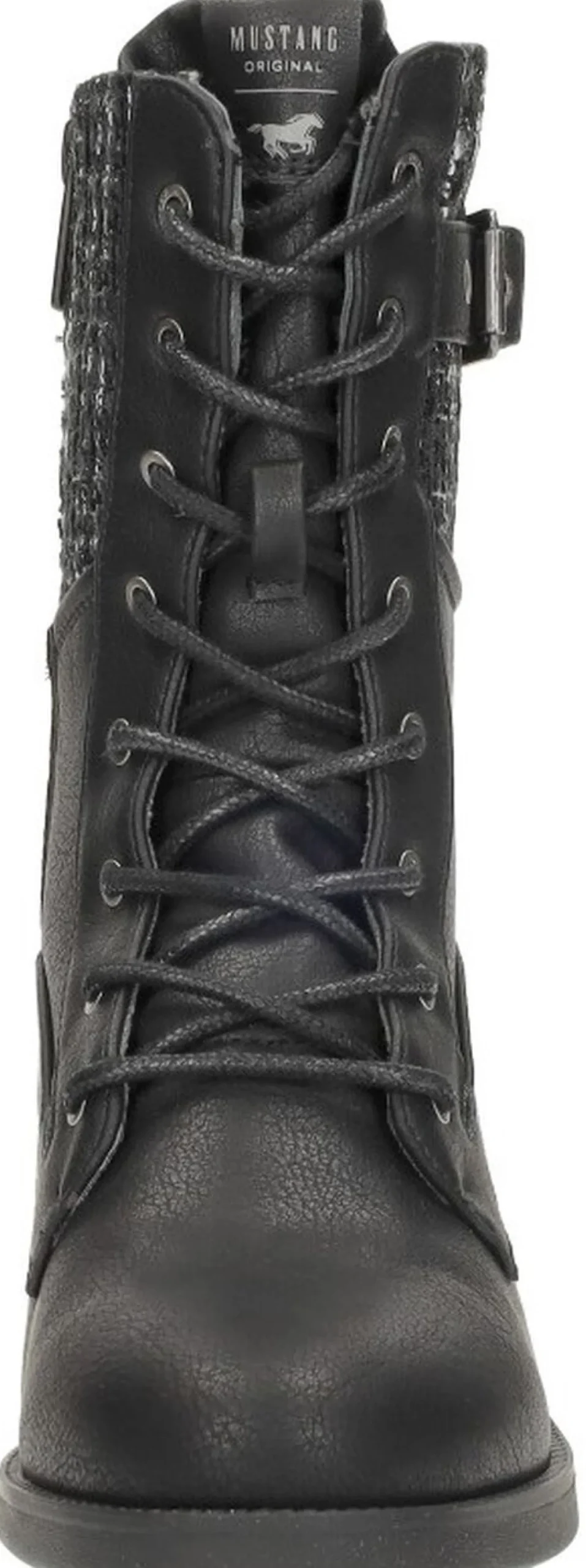Mustang Veterschoenen Hak Zwart Sale