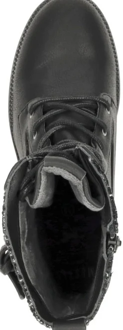 Mustang Veterschoenen Hak Zwart Sale