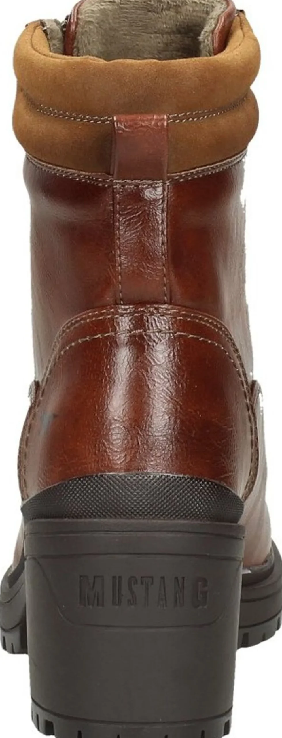 Mustang Veterschoenen Hak Cognac New