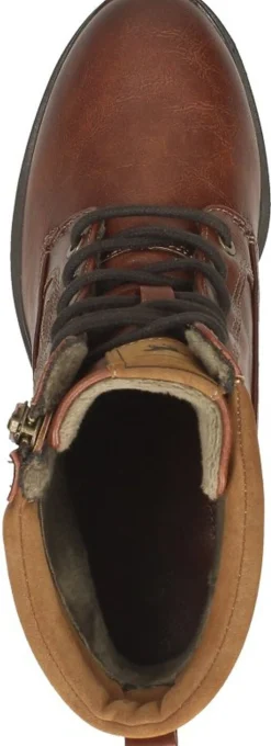 Mustang Veterschoenen Hak Cognac New
