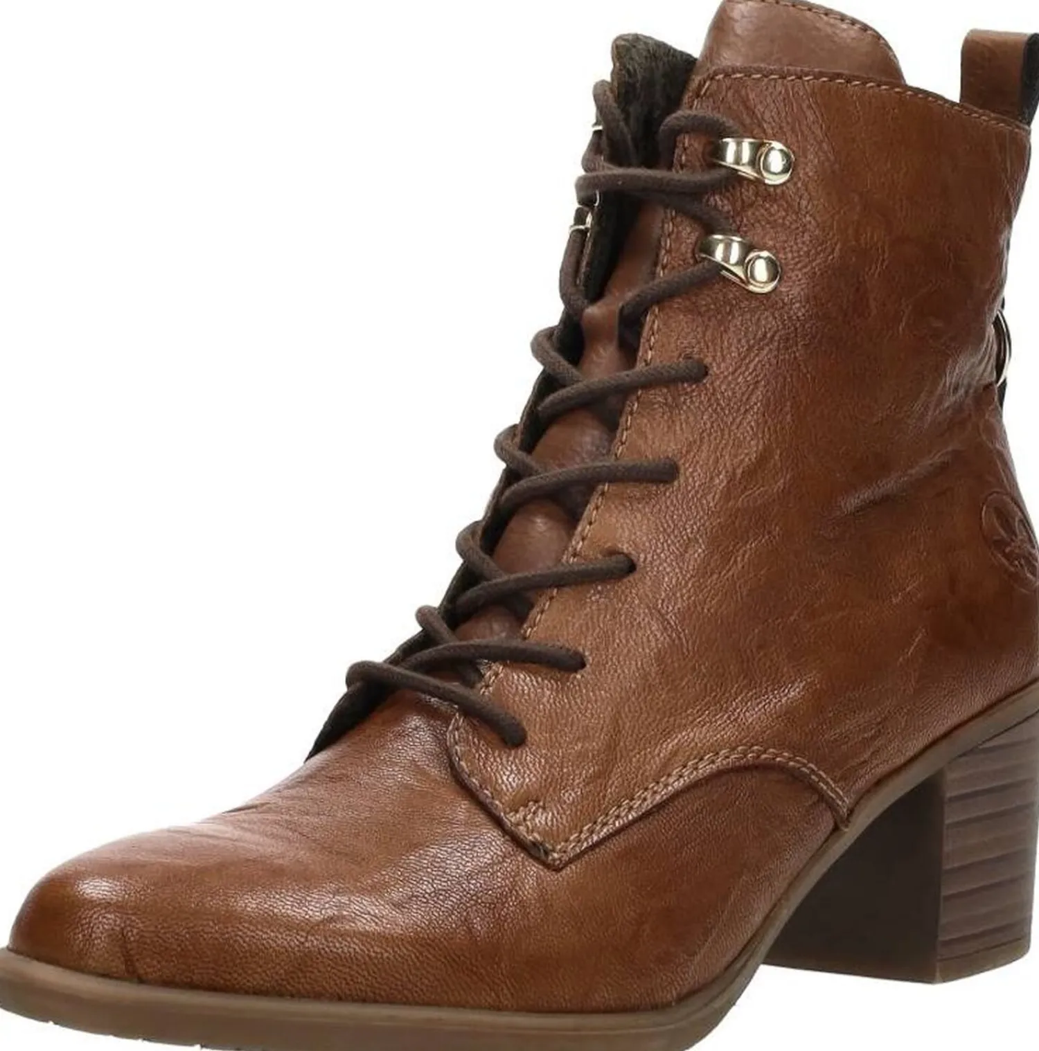 Rieker Veterschoenen Hak Cognac Discount