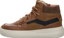 Keq Veterschoenen Hoog Cognac Fashion