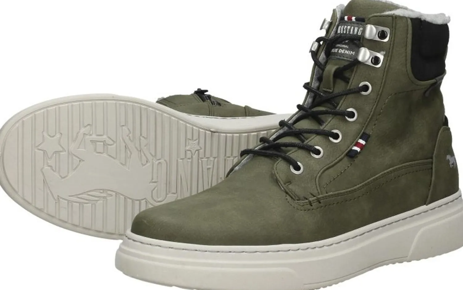 Mustang Veterschoenen Hoog Groen Discount