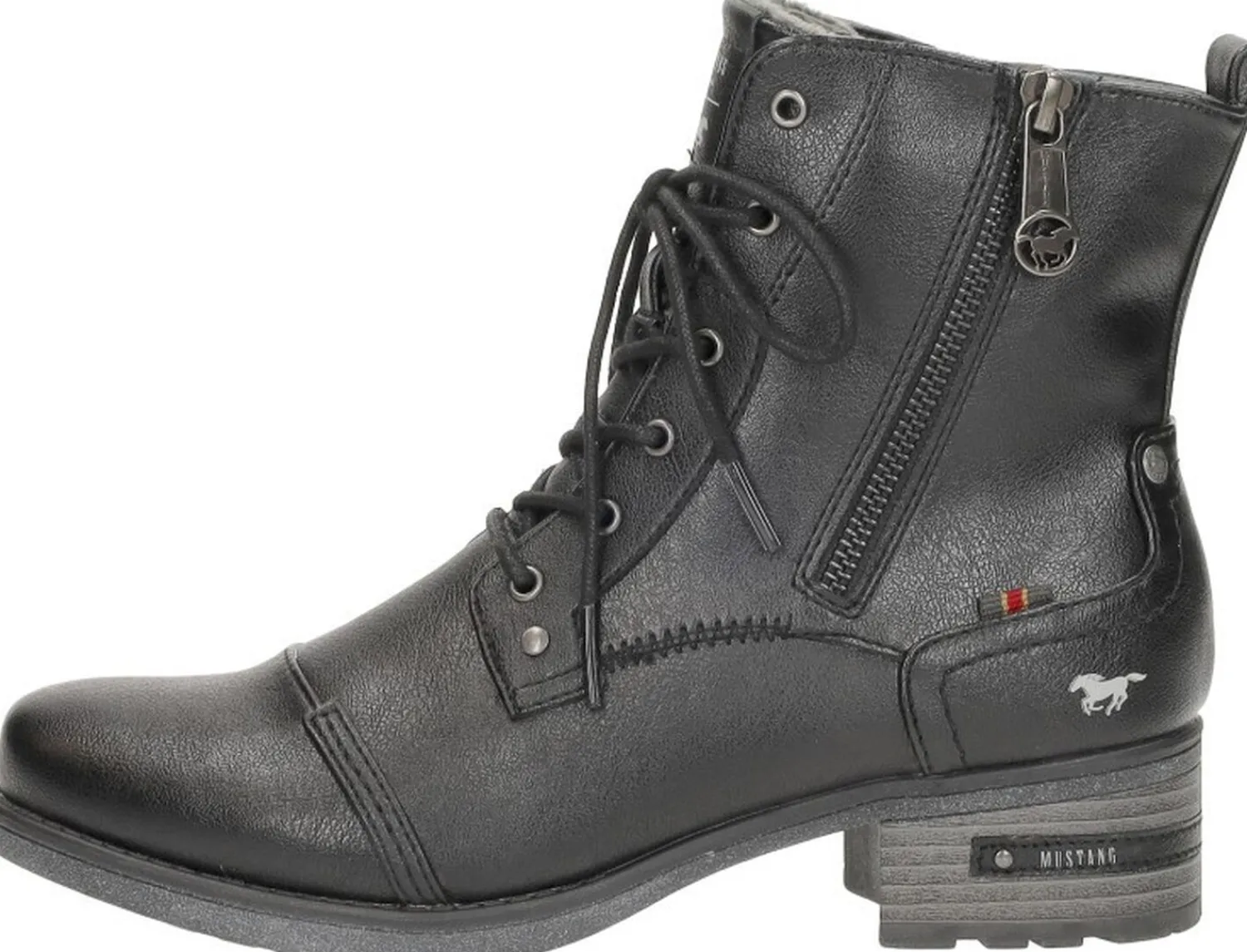Mustang Veterschoenen Hoog Zwart Discount