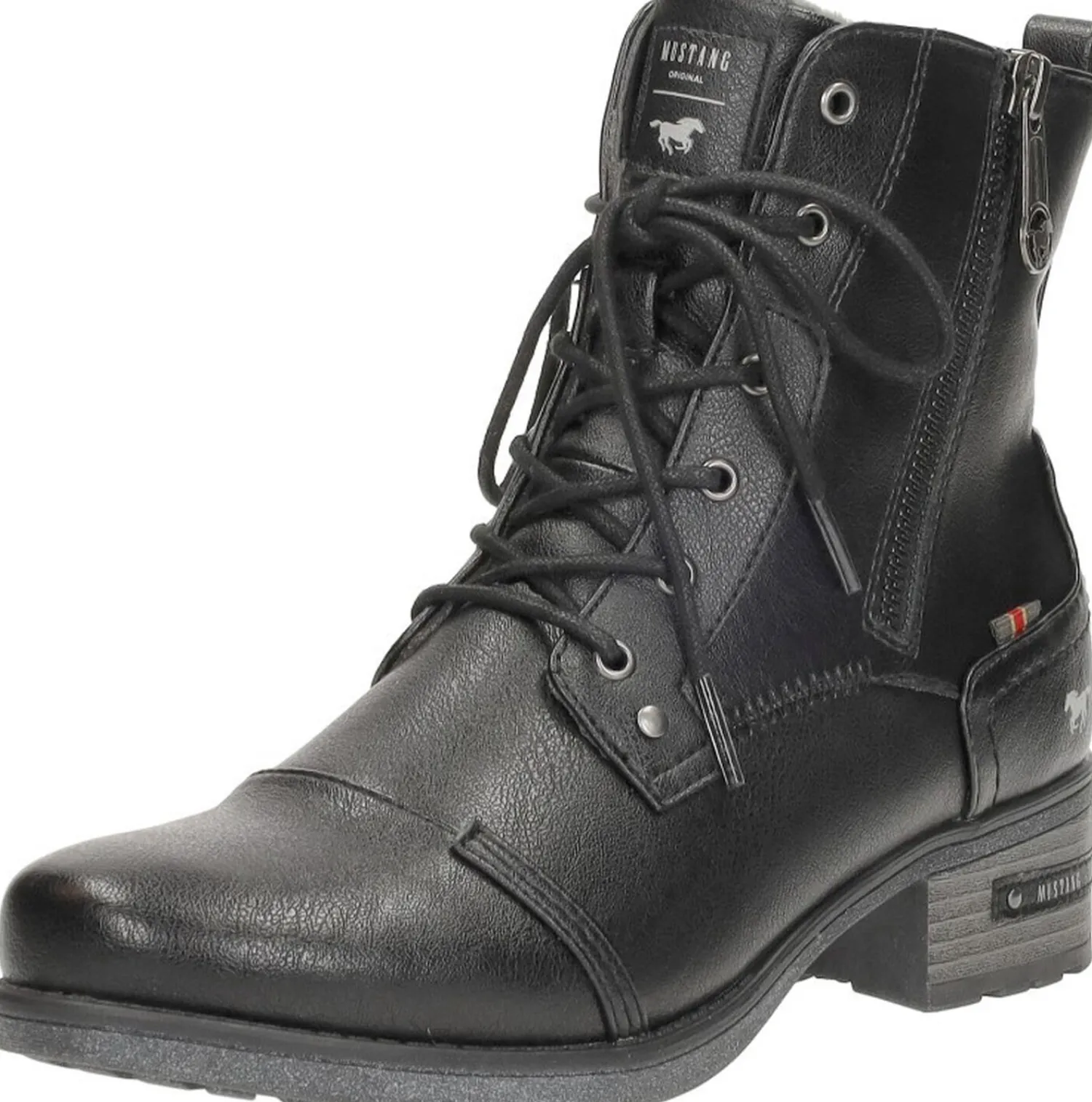 Mustang Veterschoenen Hoog Zwart Discount