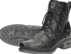 Mustang Veterschoenen Hoog Zwart Discount