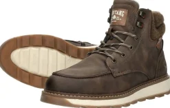 Mustang Veterschoenen Hoog Donkerbruin Clearance