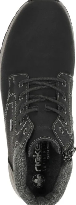 Rieker Veterschoenen Hoog Zwart Sale