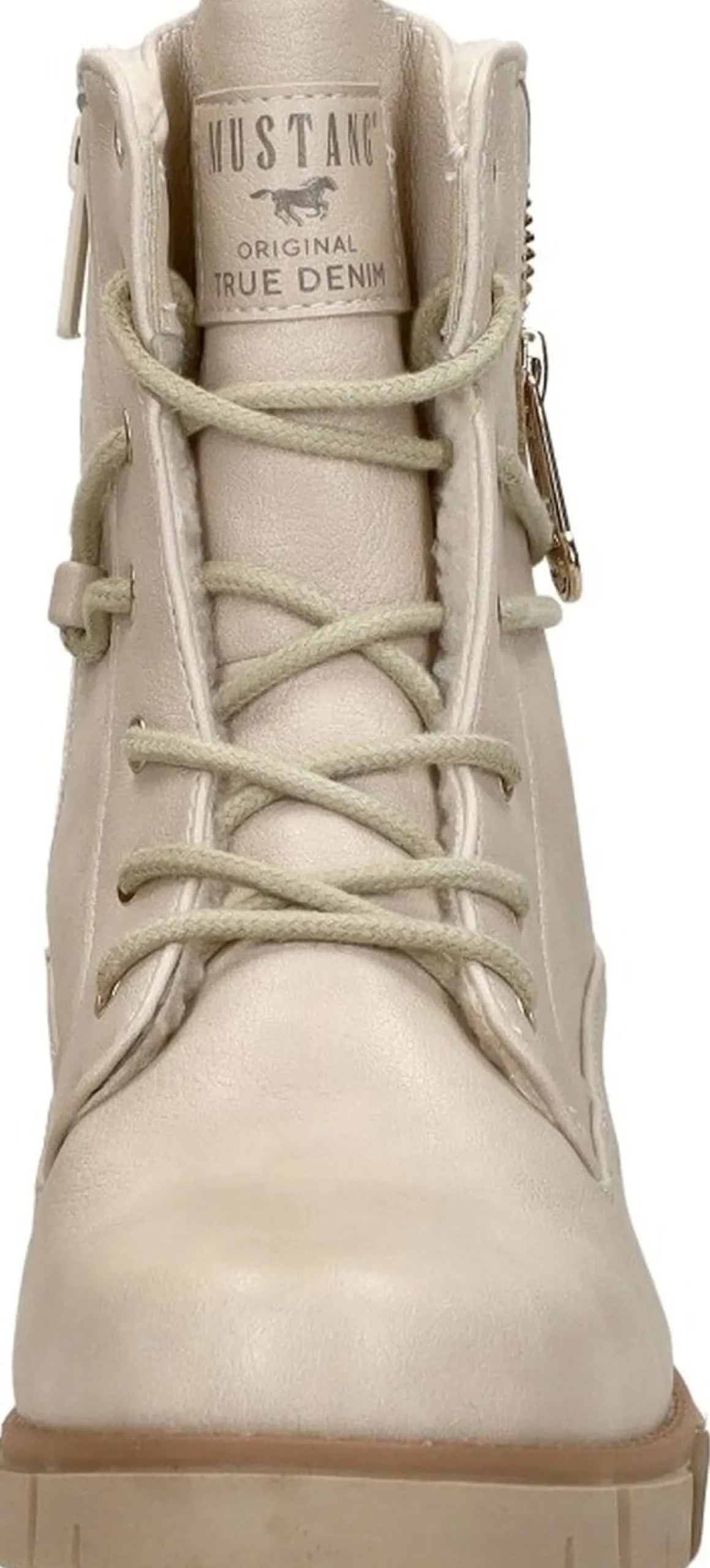 Mustang Veterschoenen Hoog Gebroken wit Fashion