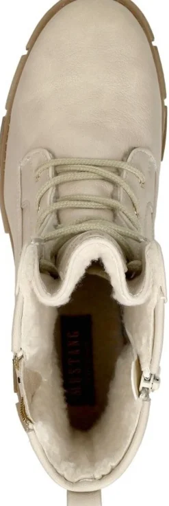 Mustang Veterschoenen Hoog Gebroken wit Fashion