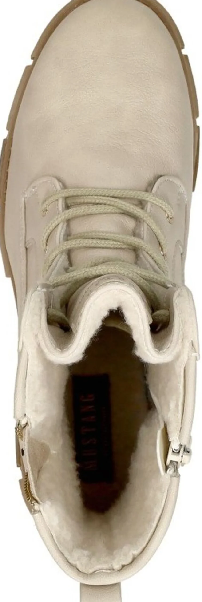 Mustang Veterschoenen Hoog Gebroken wit Fashion