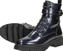 Tamaris Veterschoenen Hoog Blauw lak Clearance