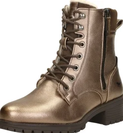 Mustang Veterschoenen Hoog Goudkleur New
