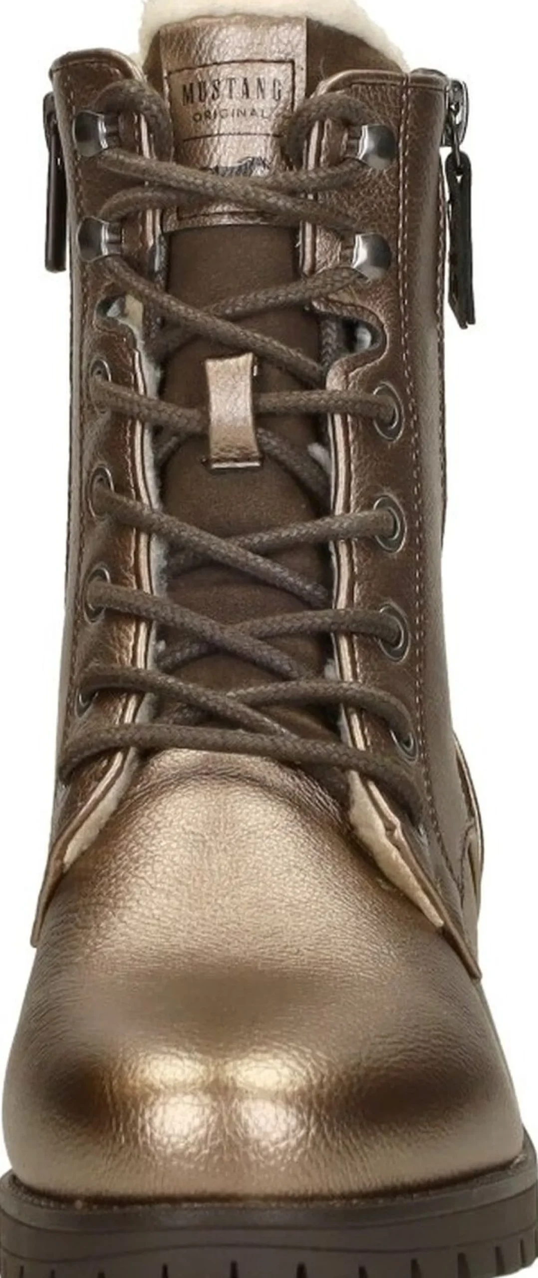 Mustang Veterschoenen Hoog Goudkleur New
