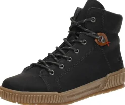 Rieker Veterschoenen Hoog Zwart Outlet