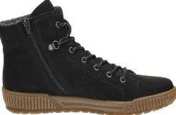 Rieker Veterschoenen Hoog Zwart Outlet