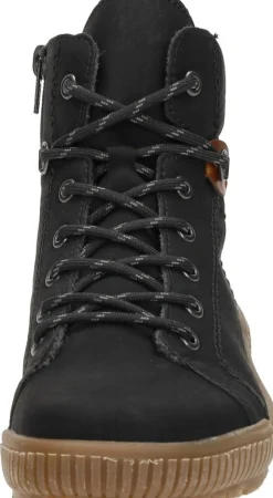 Rieker Veterschoenen Hoog Zwart Outlet