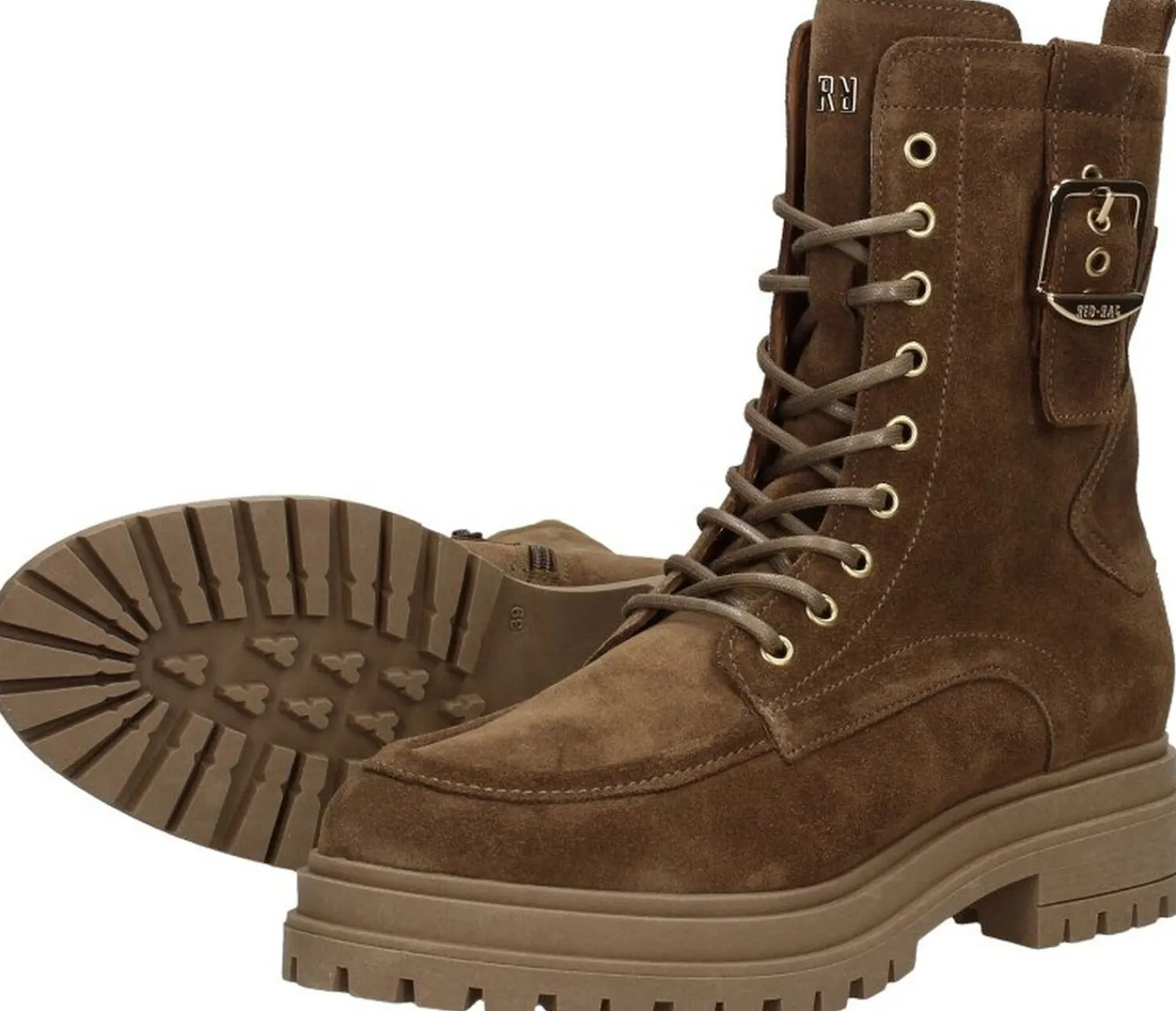 Red Rag Veterschoenen Hoog Taupe Fashion