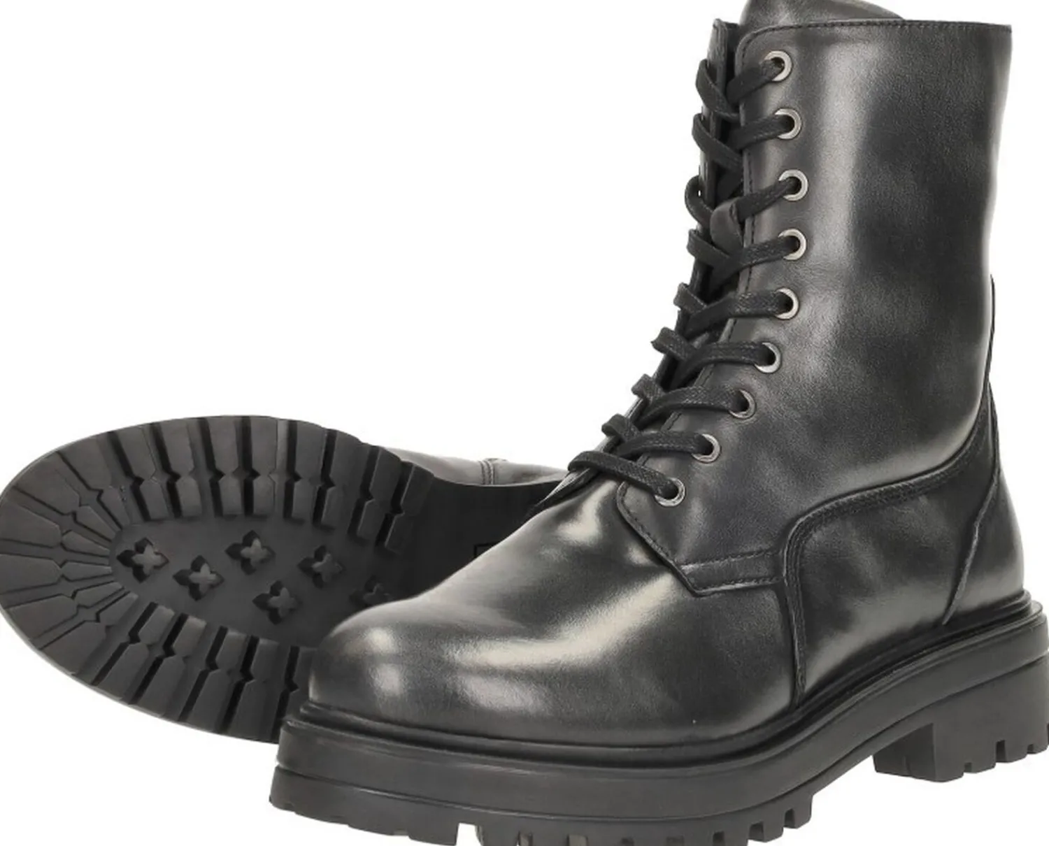 Sub55 Veterschoenen Hoog Zwart Outlet
