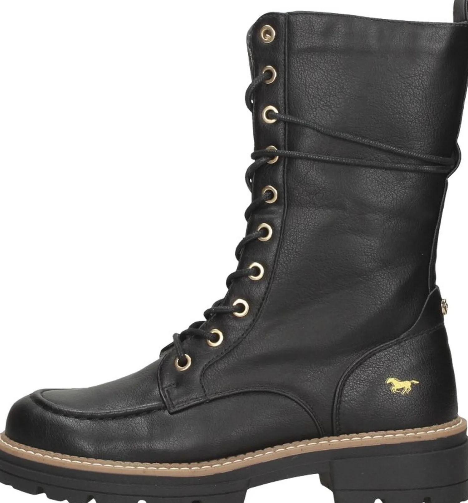 Mustang Veterschoenen Hoog Zwart Fashion