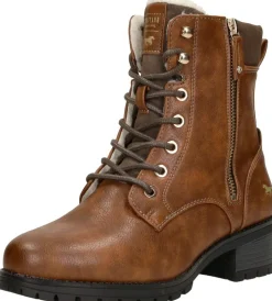 Mustang Veterschoenen Hoog Cognac Hot