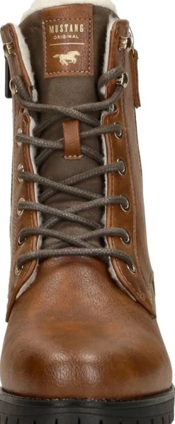 Mustang Veterschoenen Hoog Cognac Hot
